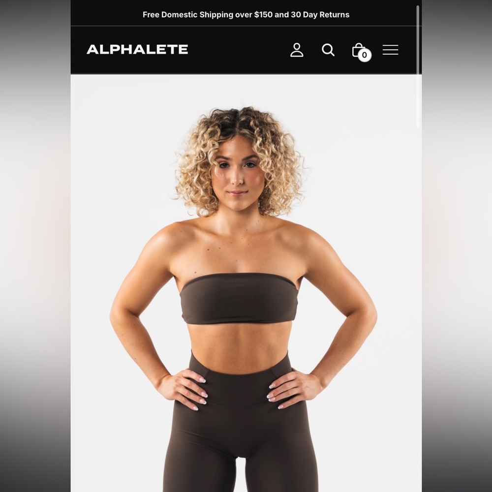 Alphalete Aura bandeau sports bra NWT